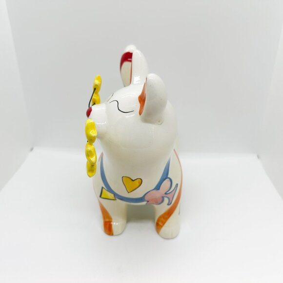 Vintage Ceramic Hobbist Cat Bank Stars Rainbow Whimsyclay Celestial 90s - Picture 3 of 7